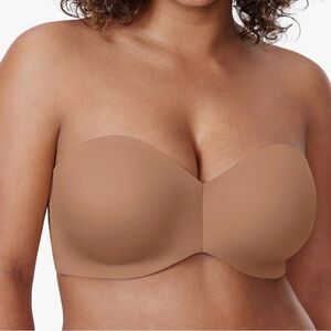 New Delimira Women’s Strapless Bra Nude Beige Tan Size 34DD or 34E